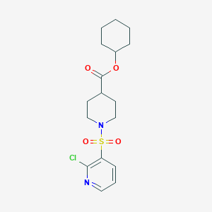 molecular formula C17H23ClN2O4S B2830221 Cyclohexyl 1-[(2-chloropyridin-3-yl)sulfonyl]piperidine-4-carboxylate CAS No. 1147538-33-7