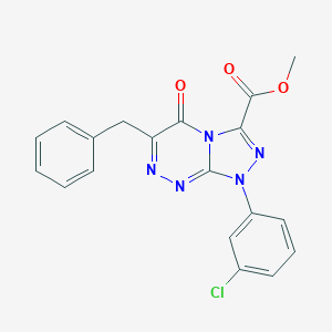 molecular formula C19H14ClN5O3 B283023 Methyl 6-benzyl-1-(3-chlorophenyl)-5-oxo-1,5-dihydro[1,2,4]triazolo[3,4-c][1,2,4]triazine-3-carboxylate 