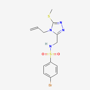 N-{[4-allyl-5-(methylsulfanyl)-4H-1,2,4-triazol-3-yl]methyl}-4-bromobenzenesulfonamide