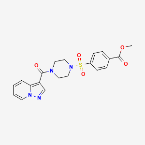 Methyl 4-((4-(pyrazolo[1,5-a]pyridine-3-carbonyl)piperazin-1-yl)sulfonyl)benzoate