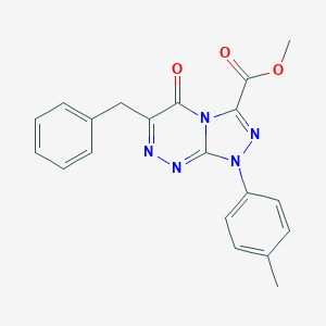molecular formula C20H17N5O3 B283024 Methyl 6-benzyl-1-(4-methylphenyl)-5-oxo-1,5-dihydro[1,2,4]triazolo[3,4-c][1,2,4]triazine-3-carboxylate 