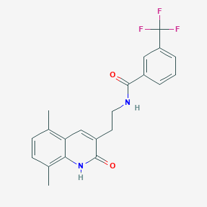 N-(2-(5,8-dimethyl-2-oxo-1,2-dihydroquinolin-3-yl)ethyl)-3-(trifluoromethyl)benzamide