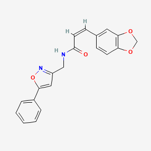 (Z)-3-(benzo[d][1,3]dioxol-5-yl)-N-((5-phenylisoxazol-3-yl)methyl)acrylamide