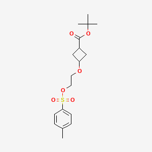 molecular formula C18H26O6S B2830248 Tert-butyl cis-3-{2-[(4-methylbenzenesulfonyl)oxy]ethoxy}cyclobutane-1-carboxylate CAS No. 2173637-23-3