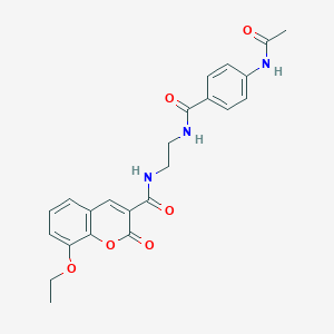 N-(2-(4-acetamidobenzamido)ethyl)-8-ethoxy-2-oxo-2H-chromene-3-carboxamide