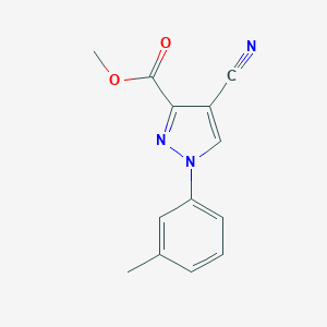 molecular formula C13H11N3O2 B283026 methyl 4-cyano-1-(3-methylphenyl)-1H-pyrazole-3-carboxylate 