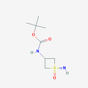 molecular formula C8H16N2O3S B2830268 Tert-butyl N-(1-imino-1-oxothietan-3-yl)carbamate CAS No. 2173998-78-0