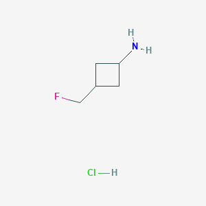 molecular formula C5H11ClFN B2830279 3-(Fluoromethyl)cyclobutan-1-amine hydrochloride CAS No. 2231663-41-3