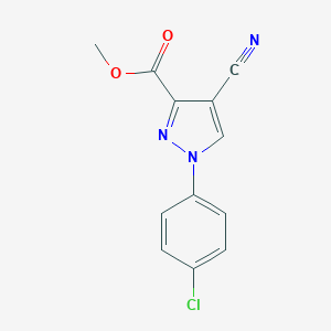 molecular formula C12H8ClN3O2 B283028 methyl 1-(4-chlorophenyl)-4-cyano-1H-pyrazole-3-carboxylate 
