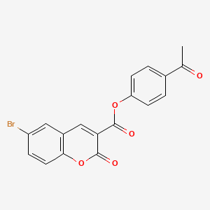molecular formula C18H11BrO5 B2830282 4-acetylphenyl 6-bromo-2-oxo-2H-chromene-3-carboxylate CAS No. 325805-33-2