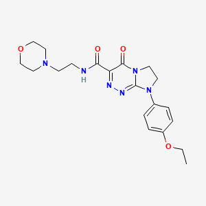 molecular formula C20H26N6O4 B2830283 8-(4-ethoxyphenyl)-N-(2-morpholinoethyl)-4-oxo-4,6,7,8-tetrahydroimidazo[2,1-c][1,2,4]triazine-3-carboxamide CAS No. 946280-29-1