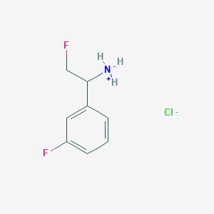 molecular formula C8H10ClF2N B2830285 [2-Fluoro-1-(3-fluorophenyl)ethyl]azanium;chloride CAS No. 2637431-41-3