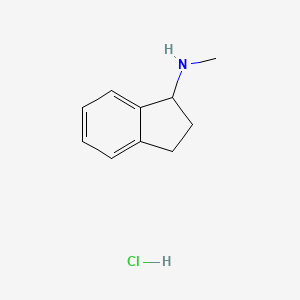 molecular formula C10H14ClN B2830299 Indan-1-YL-methyl-amine hydrochloride CAS No. 90874-50-3