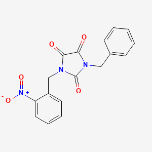 1-Benzyl-3-[(2-nitrophenyl)methyl]imidazolidine-2,4,5-trione
