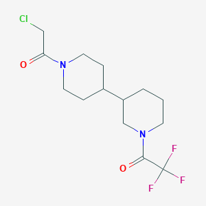 1-[3-[1-(2-Chloroacetyl)piperidin-4-yl]piperidin-1-yl]-2,2,2-trifluoroethanone