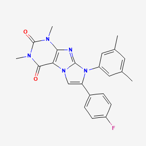 8-(3,5-dimethylphenyl)-7-(4-fluorophenyl)-1,3-dimethyl-1H-imidazo[2,1-f]purine-2,4(3H,8H)-dione