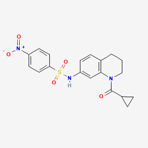 N-[1-(cyclopropanecarbonyl)-3,4-dihydro-2H-quinolin-7-yl]-4-nitrobenzenesulfonamide