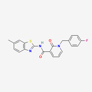 1-(4-fluorobenzyl)-N-(6-methylbenzo[d]thiazol-2-yl)-2-oxo-1,2-dihydropyridine-3-carboxamide