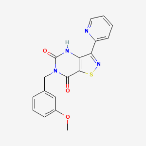 6-(3-methoxybenzyl)-3-(2-pyridyl)isothiazolo[4,5-d]pyrimidine-5,7(4H,6H)-dione