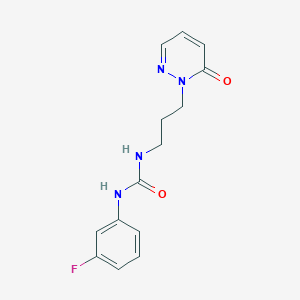 1-(3-fluorophenyl)-3-(3-(6-oxopyridazin-1(6H)-yl)propyl)urea