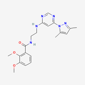 N-(2-((6-(3,5-dimethyl-1H-pyrazol-1-yl)pyrimidin-4-yl)amino)ethyl)-2,3-dimethoxybenzamide