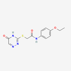 molecular formula C13H14N4O3S B2830340 N-(4-ethoxyphenyl)-2-[(5-hydroxy-1,2,4-triazin-3-yl)sulfanyl]acetamide CAS No. 872628-48-3