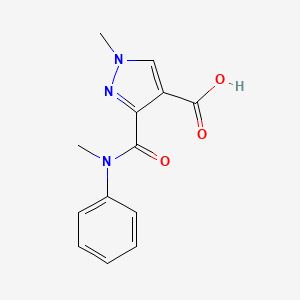 molecular formula C13H13N3O3 B2830341 1-Methyl-3-([methyl(phenyl)amino]carbonyl)-1H-pyrazole-4-carboxylic acid CAS No. 1006491-39-9