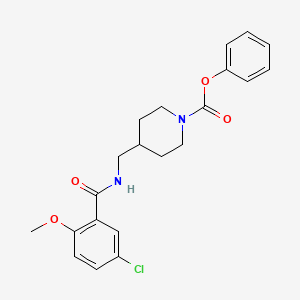 Phenyl 4-((5-chloro-2-methoxybenzamido)methyl)piperidine-1-carboxylate
