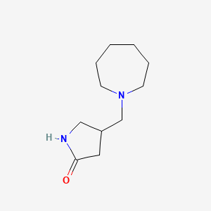 molecular formula C11H20N2O B2830345 4-(Azepan-1-ylmethyl)pyrrolidin-2-one CAS No. 2034430-20-9