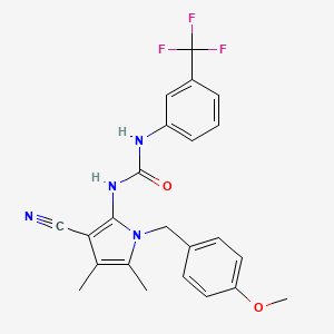 N-[3-cyano-1-(4-methoxybenzyl)-4,5-dimethyl-1H-pyrrol-2-yl]-N'-[3-(trifluoromethyl)phenyl]urea