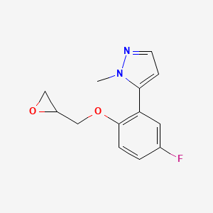 5-[5-Fluoro-2-(oxiran-2-ylmethoxy)phenyl]-1-methylpyrazole