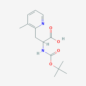 molecular formula C14H20N2O4 B2830350 2-{[(Tert-butoxy)carbonyl]amino}-3-(3-methylpyridin-2-yl)propanoic acid CAS No. 1379843-04-5