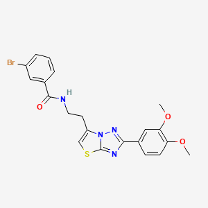 3-bromo-N-(2-(2-(3,4-dimethoxyphenyl)thiazolo[3,2-b][1,2,4]triazol-6-yl)ethyl)benzamide