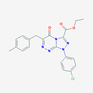 molecular formula C21H18ClN5O3 B283037 Ethyl 1-(4-chlorophenyl)-6-(4-methylbenzyl)-5-oxo-1,5-dihydro[1,2,4]triazolo[3,4-c][1,2,4]triazine-3-carboxylate 