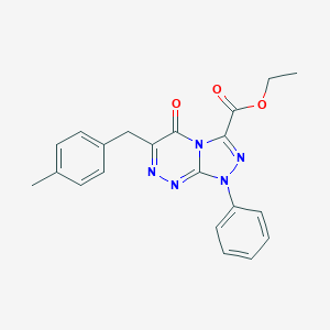molecular formula C21H19N5O3 B283038 Ethyl 6-(4-methylbenzyl)-5-oxo-1-phenyl-1,5-dihydro[1,2,4]triazolo[3,4-c][1,2,4]triazine-3-carboxylate 