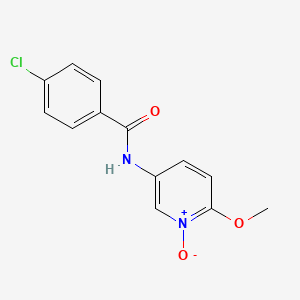 molecular formula C13H11ClN2O3 B2830387 5-[(4-Chlorobenzoyl)amino]-2-methoxy-1-pyridiniumolate CAS No. 860787-86-6