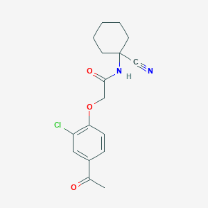 molecular formula C17H19ClN2O3 B2830393 2-(4-acetyl-2-chlorophenoxy)-N-(1-cyanocyclohexyl)acetamide CAS No. 1808571-83-6