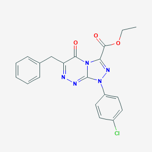molecular formula C20H16ClN5O3 B283040 Ethyl 6-benzyl-1-(4-chlorophenyl)-5-oxo-1,5-dihydro[1,2,4]triazolo[3,4-c][1,2,4]triazine-3-carboxylate 