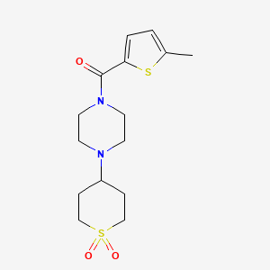 (4-(1,1-dioxidotetrahydro-2H-thiopyran-4-yl)piperazin-1-yl)(5-methylthiophen-2-yl)methanone