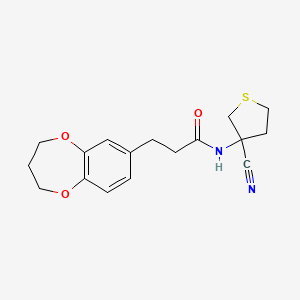 molecular formula C17H20N2O3S B2830402 N-(3-cyanothiolan-3-yl)-3-(3,4-dihydro-2H-1,5-benzodioxepin-7-yl)propanamide CAS No. 1356552-53-8