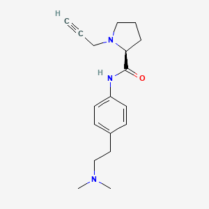 molecular formula C18H25N3O B2830407 (2S)-N-{4-[2-(dimethylamino)ethyl]phenyl}-1-(prop-2-yn-1-yl)pyrrolidine-2-carboxamide CAS No. 2094010-58-7