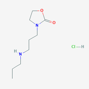 3-[3-(Propylamino)propyl]-1,3-oxazolidin-2-one;hydrochloride
