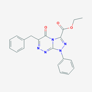 molecular formula C20H17N5O3 B283041 Ethyl 6-benzyl-5-oxo-1-phenyl-1,5-dihydro[1,2,4]triazolo[3,4-c][1,2,4]triazine-3-carboxylate 