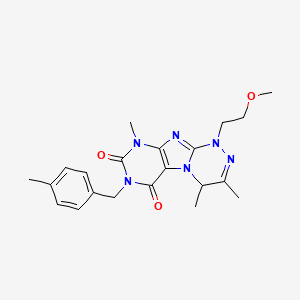 1-(2-methoxyethyl)-3,4,9-trimethyl-7-(4-methylbenzyl)-1,4-dihydro-[1,2,4]triazino[3,4-f]purine-6,8(7H,9H)-dione