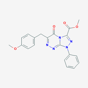 molecular formula C20H17N5O4 B283042 Methyl 6-(4-methoxybenzyl)-5-oxo-1-phenyl-1,5-dihydro[1,2,4]triazolo[3,4-c][1,2,4]triazine-3-carboxylate 