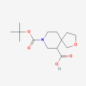 molecular formula C14H23NO5 B2830425 8-(tert-Butoxycarbonyl)-2-oxa-8-azaspiro[4.5]decane-6-carboxylic acid CAS No. 2174001-65-9