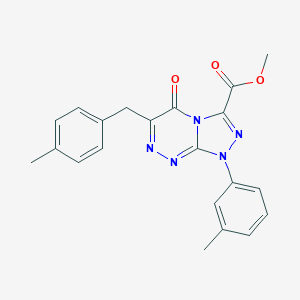 molecular formula C21H19N5O3 B283043 Methyl 6-(4-methylbenzyl)-1-(3-methylphenyl)-5-oxo-1,5-dihydro[1,2,4]triazolo[3,4-c][1,2,4]triazine-3-carboxylate 