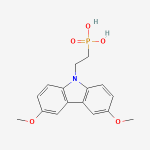 molecular formula C16H18NO5P B2830432 (2-(3,6-二甲氧基-9H-咔唑-9-基)乙基)磷酸 CAS No. 2377770-18-6
