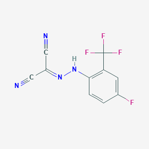 2-[[4-Fluoro-2-(trifluoromethyl)phenyl]hydrazinylidene]propanedinitrile