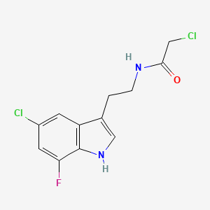 2-Chloro-N-[2-(5-chloro-7-fluoro-1H-indol-3-yl)ethyl]acetamide